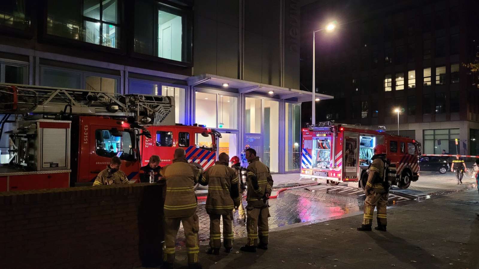 Brand Kraanspoor in Noord