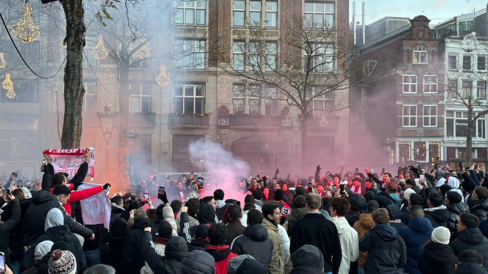 Liveblog: fans Benfica verzamelen zich op de Dam
