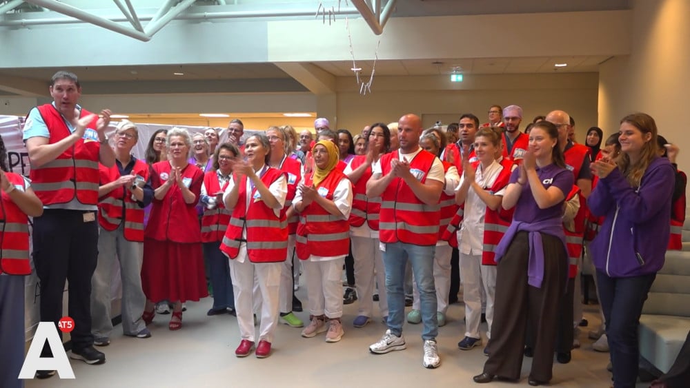 Medewerkers OLVG voeren actie tegen bezuinigingsplannen