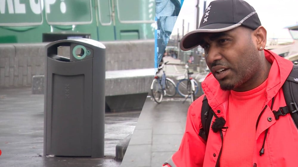 Nieuwe afvalbak onthuld bij Centraal Station: apart vak voor statiegeld en stevigere sluiting